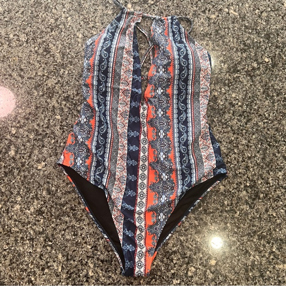 Cupshe Multicolor Patterned Swimsuit Size XL